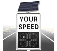 YXFAZPP Panneau de rétroaction Radar,Panneau de rétroaction Radar à énergie Solaire, Avertissement Routier Votre Vitesse LED Radar Panneau de limitation Énergie solaire-50x70cm