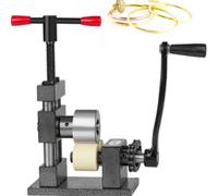 YXFAZPP Prise pour bijoux Bender, outil de pressage, plieuse métallique avec manivelle à poignée amovible et base stable pour anneaux de cuillère (gris)