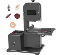 YXFAZPP Scie à Ruban d'établi Robuste 800W 220V | Table en tôle métallique à Profondeur de Coupe maximale de 70 mm avec Inclinaison de 0 à 45 ° | Coupes de Bois, de Mousse
