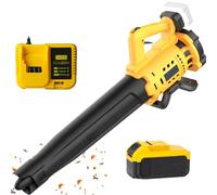 YXFAZPP Souffleur à feuilles sans fil, souffleur électrique à main de 500 W avec moteur sans balais et interrupteur de verrouillage fixe, souffleur de feuilles de jardin pour soufflage