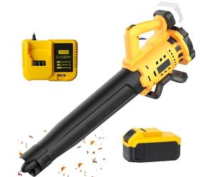 YXFAZPP Souffleur à feuilles sans fil, souffleur électrique à main de 500 W avec moteur sans balais et interrupteur de verrouillage fixe, souffleur de feuilles de jardin pour soufflage