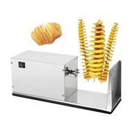 YXFAZPP Trancheuse à Pommes de Terre électrique Tornado, Machine de Fabrication de croustilles en Spirale en Acier Inoxydable à Coupe-Pommes de Terre électrique Commercial,