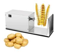 YXFAZPP Trancheuse à Spirale électrique de tornade de Pommes de Terre, Machine à Tour de Pommes de Terre, Machine à Couper de Pommes de Terre torsadée de 1,5 à 2 mm d'épaisseur égale