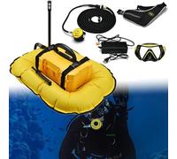 YXFAZPP Ventilateur de plongée, système de plongée sous-Marine Rechargeable 3/5,5 h, compresseur d'air étanche avec détendeur respiratoire de plongée Système de plongée sous-Marine (Yellow D4000)