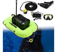 YXFAZPP Ventilateur de plongée, système de plongée sous-Marine Rechargeable 3/5,5 h, compresseur d'air étanche avec détendeur respiratoire de plongée Système de plongée sous-Marine (Green D4000)