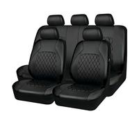 YXFCD Housses de Siège Complète en Cuir pour VW Polo IV (9N) 2006 2007 2008 2009, Housses Siège Avant Et Arrière Ensembles de Housses Quatre Saisons Accessoire,A/Black