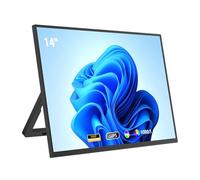 YXH-LPMM Moniteur Portable 14 Pouces, écran Tactile 1920x1080 HDR, Faible lumière Bleue, pour Console de Jeu, Ordinateur Portable, téléphone Portable, Extension PC,14in