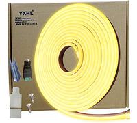 YXHL® LED néon corde 5 mètres 12V 3000k blanc chaud imperméable à l'eau avec IP67 intérieur extérieur (alimentation non incluse)