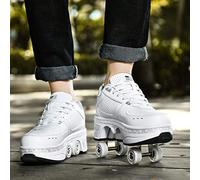 YXHUI Roller Shoes Adulte Chaussure Roller Fille Kick Roller Skate Shoes Patins A roulettes,Silver-EU40/UK6