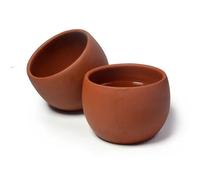 Yxhupot Lot de 2 tasses à thé de 200 ml en argile Zisha Mini simple Gongfu Rouge Yixingclay