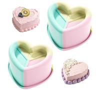 YXHZVON 2PCS Moule Gateau Coeur Silicone, Moules à Gâteau Silicone Forme Cœur, Moule Coeur 3D, pour Anniversaire Gâteau, Gâteau au Fromage, Pudding