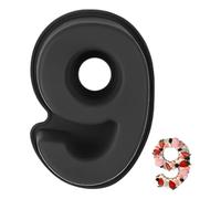 YXHZVON Moule à gâteau en silicone en forme de chiffre 9 de 25,4 cm, grand moule de cuisson 3D à faire soi-même, moules de cuisson en silicone anti-adhésif pour anniversaire et anniversaire de mariage