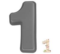 YXHZVON Moule à Gâteau Number 1, Moules Chiffre Cake, Grands Moules à Gâteau 3D en Silicone, Moules à Forme Spécifique Forme de Chiffre Convient pour Anniversaires, Fêtes (Gris)