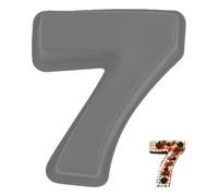 YXHZVON Moule à Gâteau Number 7, Moules Chiffre Cake, Grands Moules à Gâteau 3D en Silicone, Moules à Forme Spécifique Forme de Chiffre Convient pour Anniversaires, Fêtes (Gris)