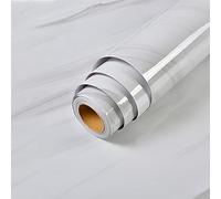 YXHZVON Papier Adhesif pour Meuble de Marbre, 40 x 300 cm Adhésif Marbre Imperméable Autocollant, Film Autocollant Gris Blanc Papier Adhésif pour Comptoirs de Cuisine Salle de Bain