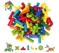 Yxian Coloré Conduite d'eau Assembler Blocs de Construction DIY éducation précoce Jouets en Plastique Jeu interactif Parent-Enfant (76 pièces)