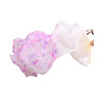 YXINAER 1 Paire d'éventails en Soie dégradé de Couleurs for Danse du Ventre, voiles Teints for Femmes Éventail De Danse du Ventre(Gold,XL-230x90cmReal Silk)