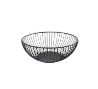 YXINAER Bol à Fruits Moderne Black Storage Basket Creative Fruit Snacks Candy Desktop Bedroom Kitchen Decorations Iron Hollow(L)