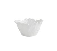 YXINAER Bol à Fruits Moderne Flower Ceramic Bowl Pure White Creative Cabbage Relief Tableware Fruit and Vegetable Salad(4.5 inch-bowl)
