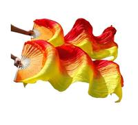 YXINAER Éventail de Danse du Ventre, voiles en Soie, 1 pièce for la Main Gauche et for Droite Éventail De Danse du Ventre(Color 4,180cm Imitation Silk)