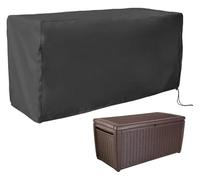 YXINAER Housses pour Coffre De Jardin Housse de Coffre terrasse Grande Taille, imperméable et résistante, for Repose-Pieds Cour, Toutes Saisons, for l'extérieur(123x63x55cm)