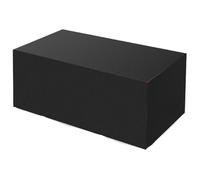 YXINAER Housses pour Coffre De Jardin Housse de Protection imperméable for Meubles terrasse, Table en rotin, Chaise cubique, canapé, Jardin, Patio, Noir et Argent(Black,120X120X74cm)