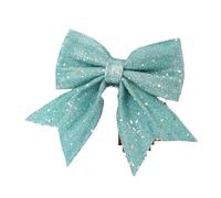 YXINAER Noeud Sapin de Noel Nœuds décoratifs Suspendus, 1/2 pièces, Or et Argent, for Ornements à Paillettes, décoration Suspendue(24x28cm 1PC,Clear Sky Blue)