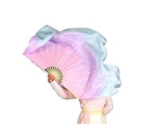 YXINAER Voiles éventails Double Face for Femmes, for la Danse du Ventre, Deux Couches, Accessoires de, 1 Paire/2 pièces Éventail De Danse du Ventre(Color 3,31cm-30cm)