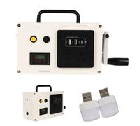 YXINHONGYUE Générateur à manivelle rechargeable 5600 mAh 220 V avec poignée pliable, chargeur USB d'urgence portable pour catastrophes naturelles et entraînement de survie, randonnée
