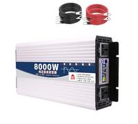 YXINHONGYUE Inverteur Solaire en Phase divisée de 4000W, Ondes sinusoidales Pures de Basse fréquence de Pointe DC 12V 24V 48V 60V à AC 110V 220V 50Hz 60Hz pour Le Voyage Routier,24v to 220v 50hz