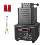 YXINHONGYUE Noir, Kit de Four de raffinage de Bijoux à contrôle de température 1600º Four de Fusion électrique pour métaux de 2 kg, Comprenant Un creuset en Graphite de 2 kg