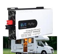 YXINHONGYUE Onduleur Haute Puissance 6000 W, convertisseur CC 24 V 12 V vers 120 V 240 V CA Onduleur Solaire Hors réseau pour Voiture pour Batterie Externe, Camping,12v to 110v