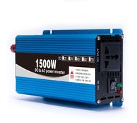 YXINHONGYUE Portable Pure Sinus Wave Inverter 1500W DC 12V 24V 48V 60V À 110V 220V Convertisseur AC avec 1 Prise AC Inverteur de Voiture Solaire Basse fréquence pour la Maison, RV,24v to 220v