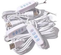 Yxinjy 1 câble d'extension pour variateur d'intensité LED CC 5 V USB avec interrupteur marche/arrêt, contrôleur de gradation LED pour ampoules LED, câble d'alimentation port USB