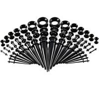 Yxinjy Kit d'étirement d'oreille de 50 pièces, jauges d'oreille, bijoux de piercing pour femmes et hommes, cadeaux de Noël, bijoux de piercing