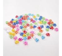 Yxinjy Lot de 50 mini nœuds métalliques colorés de 2,5 cm pour cadeaux de Noël, cadeaux de fête, cadeaux de Saint-Valentin, fournitures d'emballage cadeau