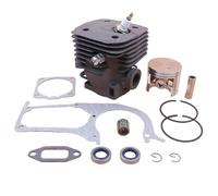 YXIUEYINGE Kit Cylindre-Piston de 58 mm for tronçonneuse Hus 395 395XP 395EPA, Joint de Carter, Silencieux, Joint d'huile, soupape de décompression, roulement