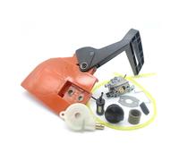 YXIUEYINGE Kit de carburateur for tronçonneuse à Essence HUS 142, 141, 137 et 136, avec poignée de Frein et pignon d'embrayage