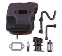 YXIUEYINGE Silencieux d'échappement for Sti MS361 MS 361, collecteur d'admission, Filtre à Carburant, kit de Joints de Conduite, tronçonneuse 1135 140 0650