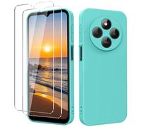 YXKJ - Coque pour Redmi 14C / Poco C75 / Redmi A4, avec 2 Verre trempé Protection écran, Housse de Protection en Silicone Souple, Etui Toucher de Peau Fin et Liquide - Nouveau Bleu Glacier
