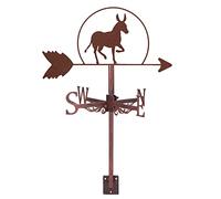 YXKJHH Girouette 3D en métal en Forme d'âne, indicateur de Direction, décoration de Toit, Installation Facile sur Toit, Cour, coupole de Jardin, pelouse extérieure, Bronze, âne ~ C