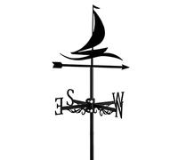 YXKJHH Girouette de Jardin en Fer pour voilier, décoration d'extérieur, en Acier Inoxydable, indicateur de Direction pour Montage sur Ferme, Cour, Toit, Grange, décoration, Racing Sa