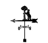 YXKJHH Girouette de Toit, indicateur d'orientation, Outil de Mesure en Acier Inoxydable avec revêtement antirouille pour Support extérieur, décoration Artisanale (Couleur : Ours Noir)