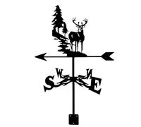 YXKJHH Girouette décorative en Acier Inoxydable, indicateur de Direction, Piquet de Jardin, décoration Artistique pour Montage sur Toit (Couleur : élan Sauvage)