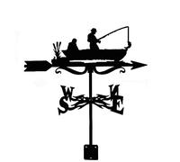 YXKJHH Girouette en Acier Inoxydable, indicateur de Direction du Vent pour Toit extérieur, Ferme, Cour, décoration de Jardin (Couleur : pêcheur)