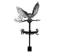 YXKJHH Girouette en métal en Forme de Hibou avec Support de Toit, indicateur de Direction du Vent en Forme d'aigle rétro, décoration créative en Acier Inoxydable pour la Maison, Cadeau