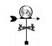 YXKJHH Girouette en métal, Note de Musique, Cheval de Guerre, Agneau, girouette de Jardin, indicateur de Direction du Vent pour décoration de Toit de Cour extérieure, Montagne,