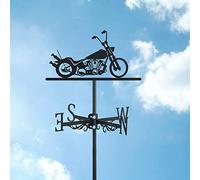 YXKJHH Girouette en métal pour Moto, décoration d'extérieur, indicateur de Direction, Outil de Mesure pour Montage sur Toit, Ferme, Cour, Noir, Moto ~C