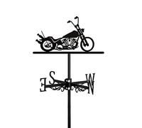 YXKJHH Girouette en métal pour Moto, indicateur de Direction créatif en Acier Inoxydable pour coupoles de Jardin, abris de Ferme, décorations de Jardin, Gazebo, Noir, Moto ~C
