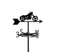 YXKJHH Girouette rétro pour Moto, indicateur de Direction, décoration de Cour, Outils de Mesure, avec revêtement antirouille, pour Montage sur Toit extérieur, Noir, Moto